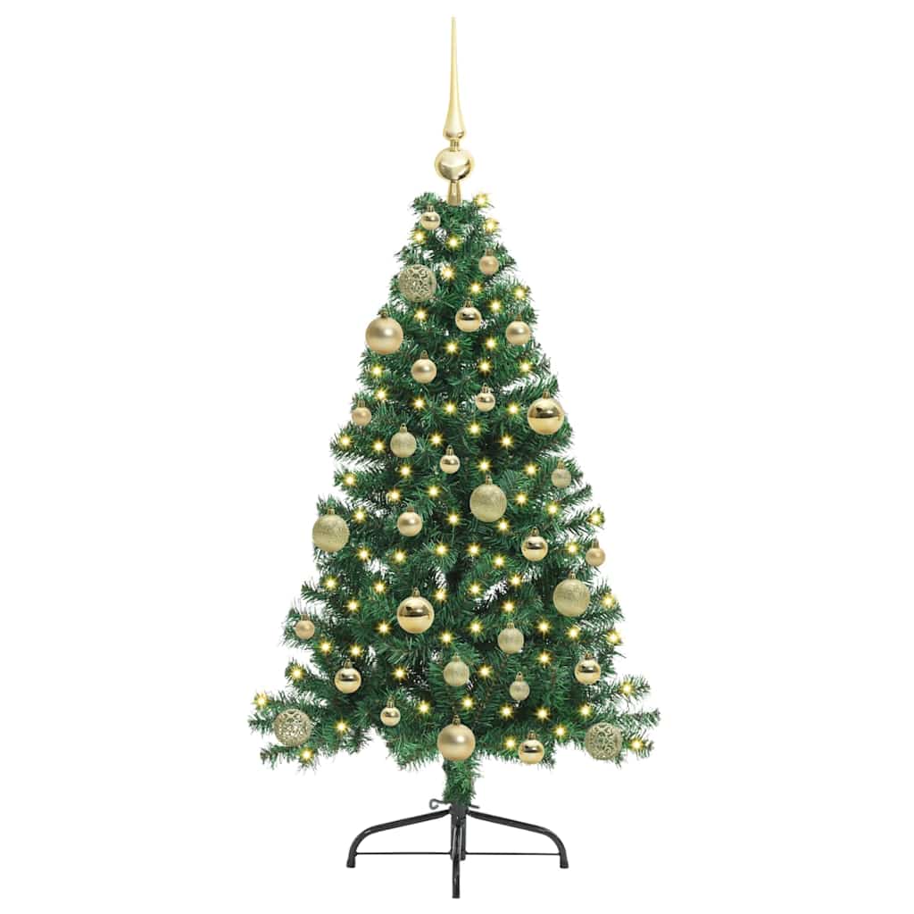 Vidaxx árbol de Navidad artificial preiluminado con 150 LED verde 120 cm PVC