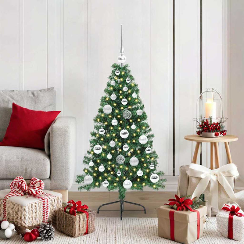 Vidaxl kunstmatig voorverlicht kerstboom met 150 led groen 120 cm pvc