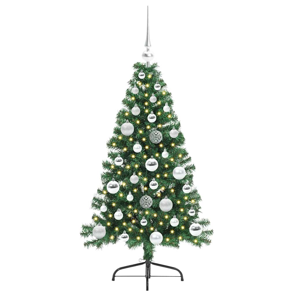 Vidaxl kunstmatig voorverlicht kerstboom met 150 led groen 120 cm pvc