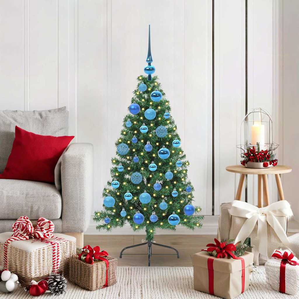 Vidaxx albero di Natale artificiale preilluminato con 150 LED verde 120 cm in PVC