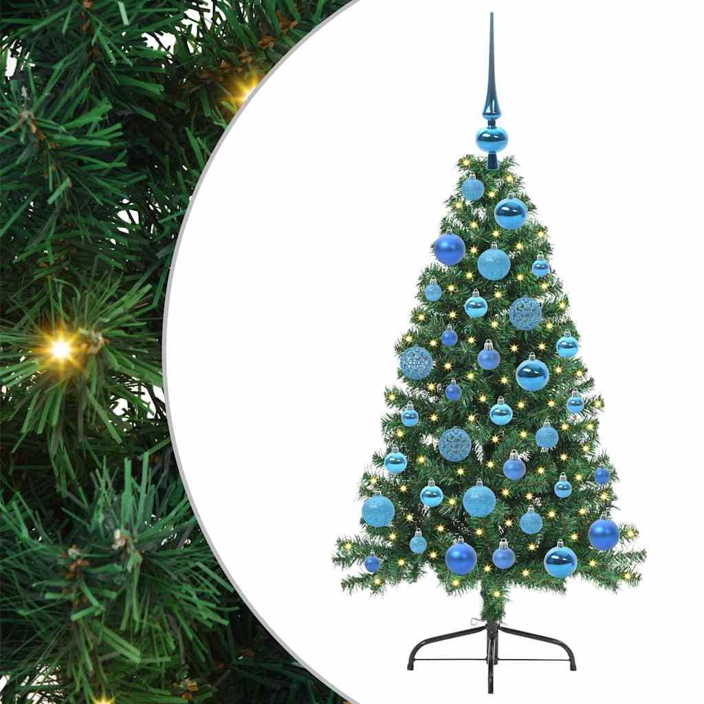 Vidaxx albero di Natale artificiale preilluminato con 150 LED verde 120 cm in PVC