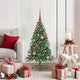 Vidaxx albero di Natale artificiale preilluminato con 150 LED verde 120 cm in PVC