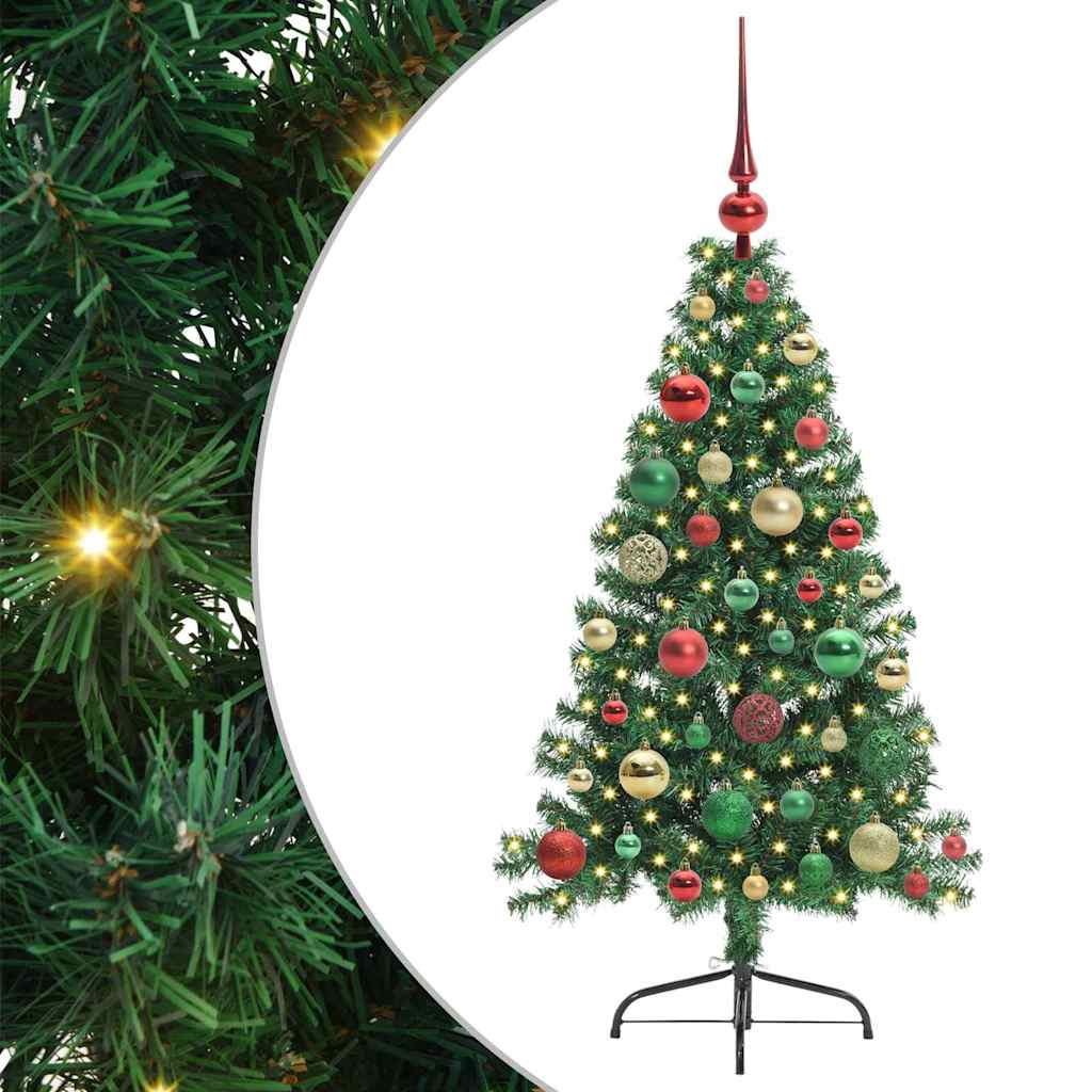Vidaxx albero di Natale artificiale preilluminato con 150 LED verde 120 cm in PVC