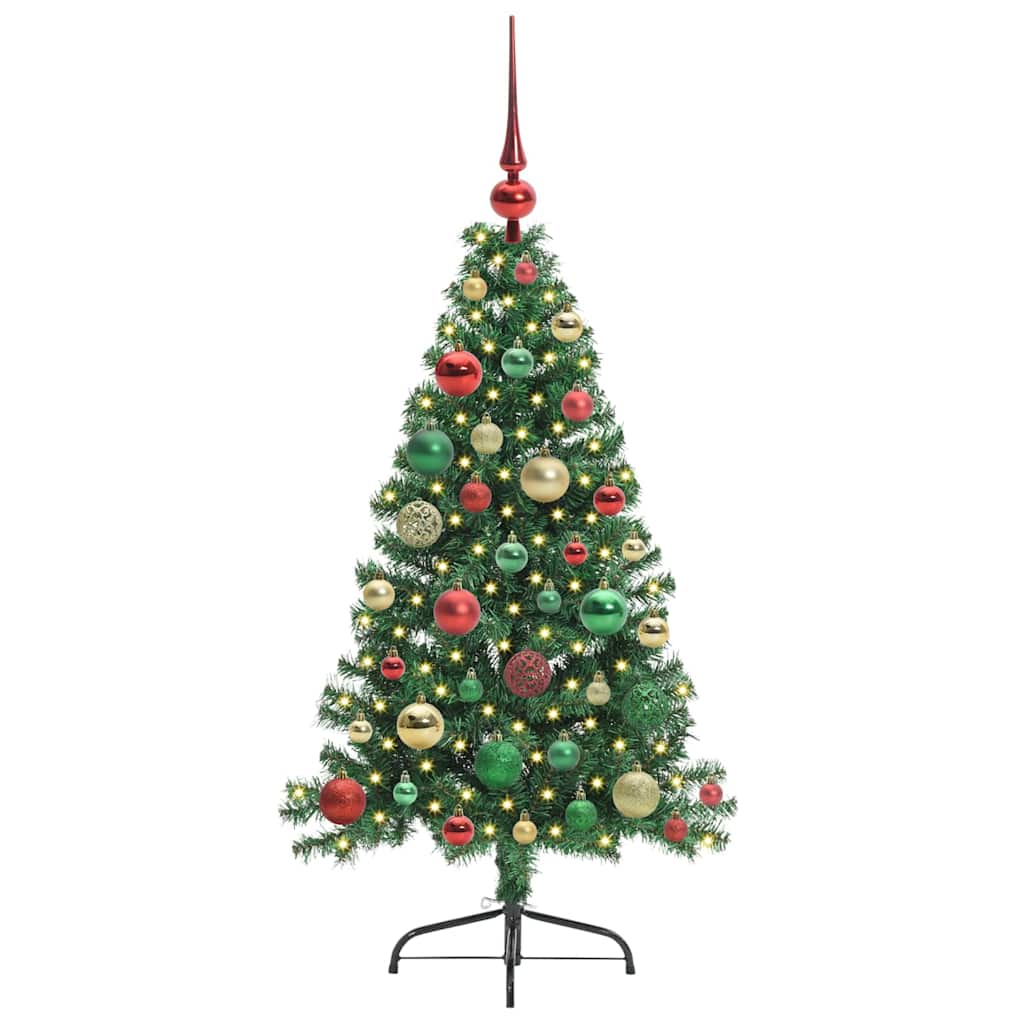 Vidaxx albero di Natale artificiale preilluminato con 150 LED verde 120 cm in PVC