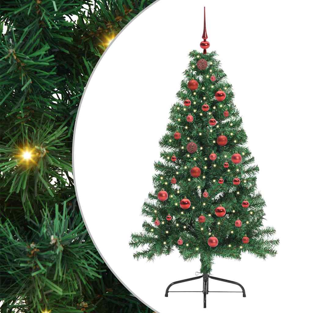 Vidaxx albero di Natale artificiale preilluminato con 150 LED verde 150 cm PVC