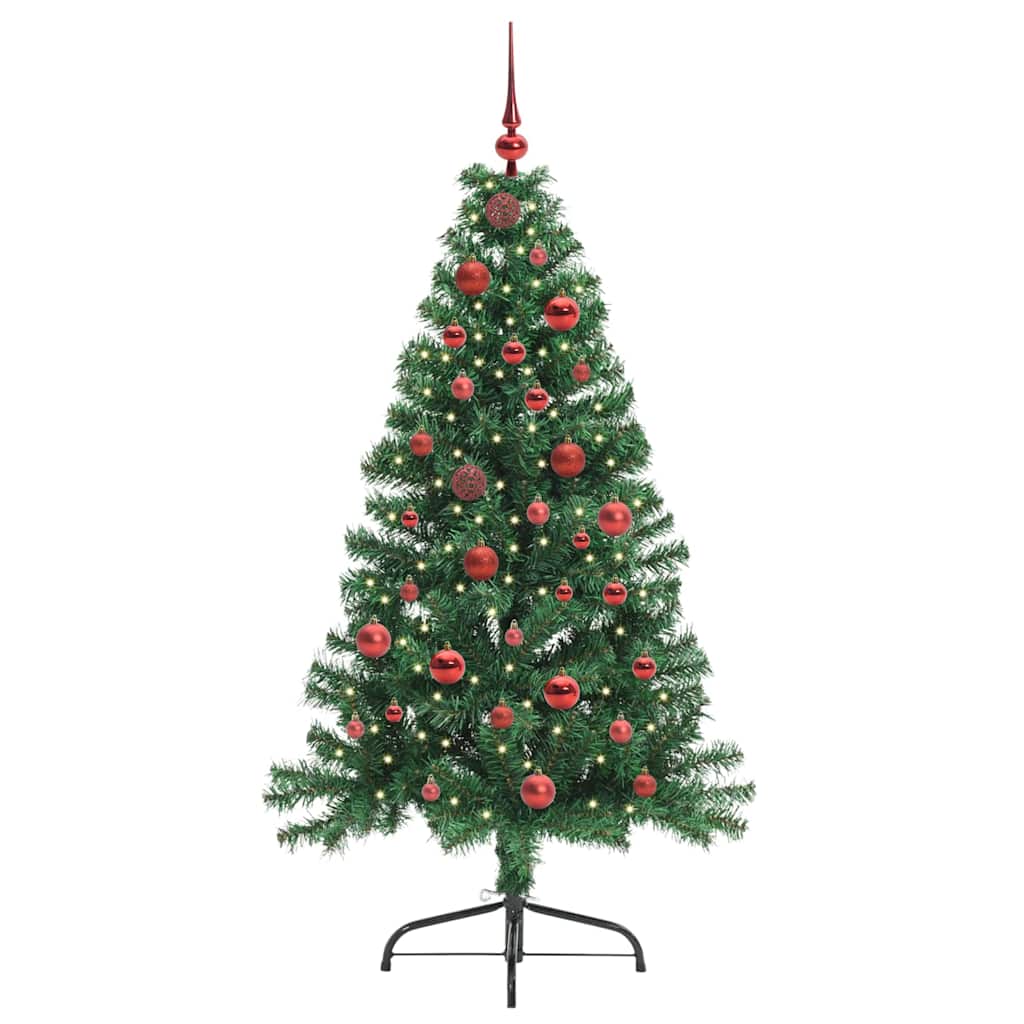 Vidaxx albero di Natale artificiale preilluminato con 150 LED verde 150 cm PVC