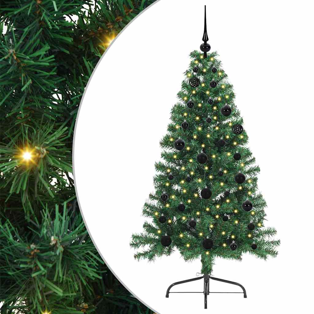 Vidaxx albero di Natale artificiale preilluminato con 150 LED verde 150 cm PVC