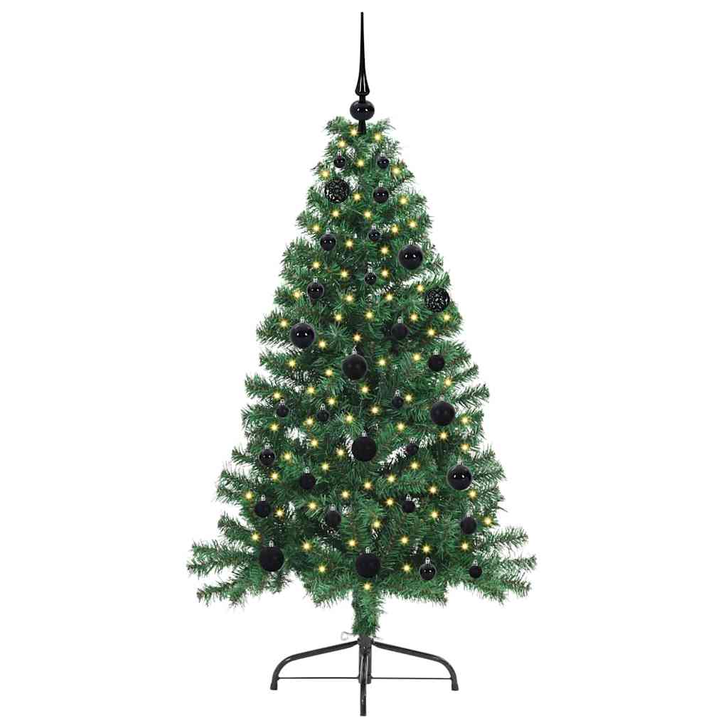 Vidaxx albero di Natale artificiale preilluminato con 150 LED verde 150 cm PVC