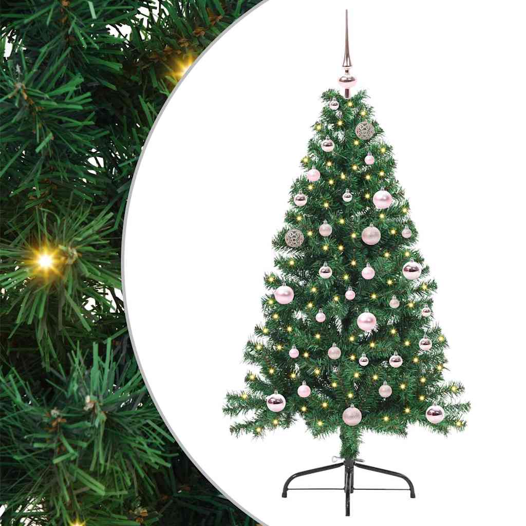 Vidaxl kunstmatig voorverlicht kerstboom met 150 led groen 150 cm pvc