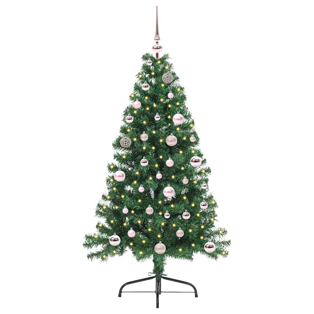 Vidaxl kunstmatig voorverlicht kerstboom met 150 led groen 150 cm pvc