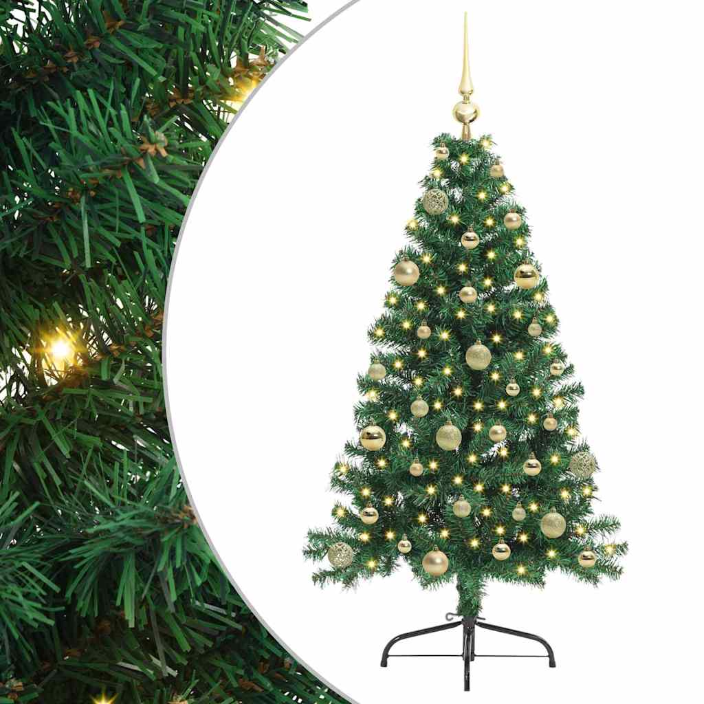 Vidaxx albero di Natale artificiale preilluminato con 150 LED verde 150 cm PVC