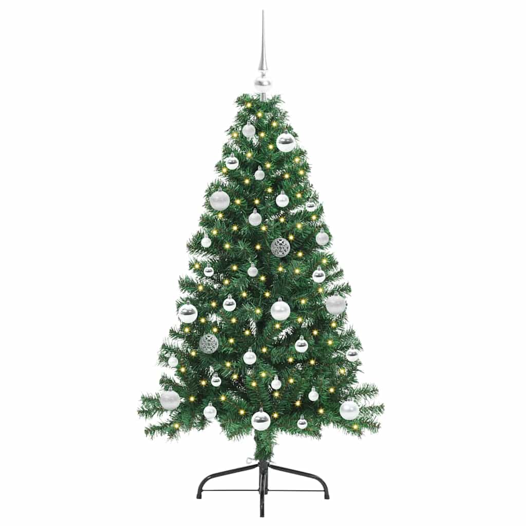 Vidaxl kunstmatig voorverlicht kerstboom met 150 led groen 150 cm pvc