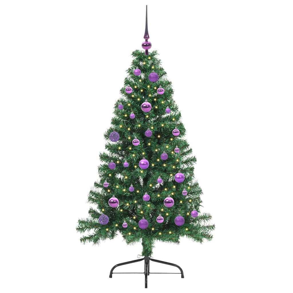 Vidaxx albero di Natale artificiale preilluminato con 150 LED verde 150 cm PVC