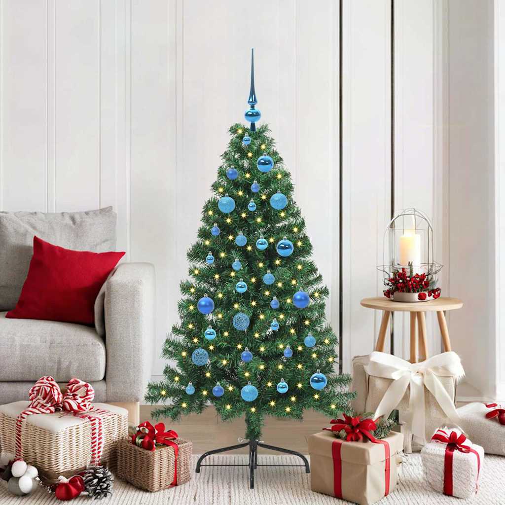Vidaxx albero di Natale artificiale preilluminato con 150 LED verde 150 cm PVC