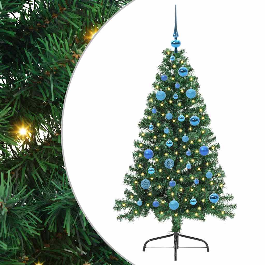 Vidaxx albero di Natale artificiale preilluminato con 150 LED verde 150 cm PVC