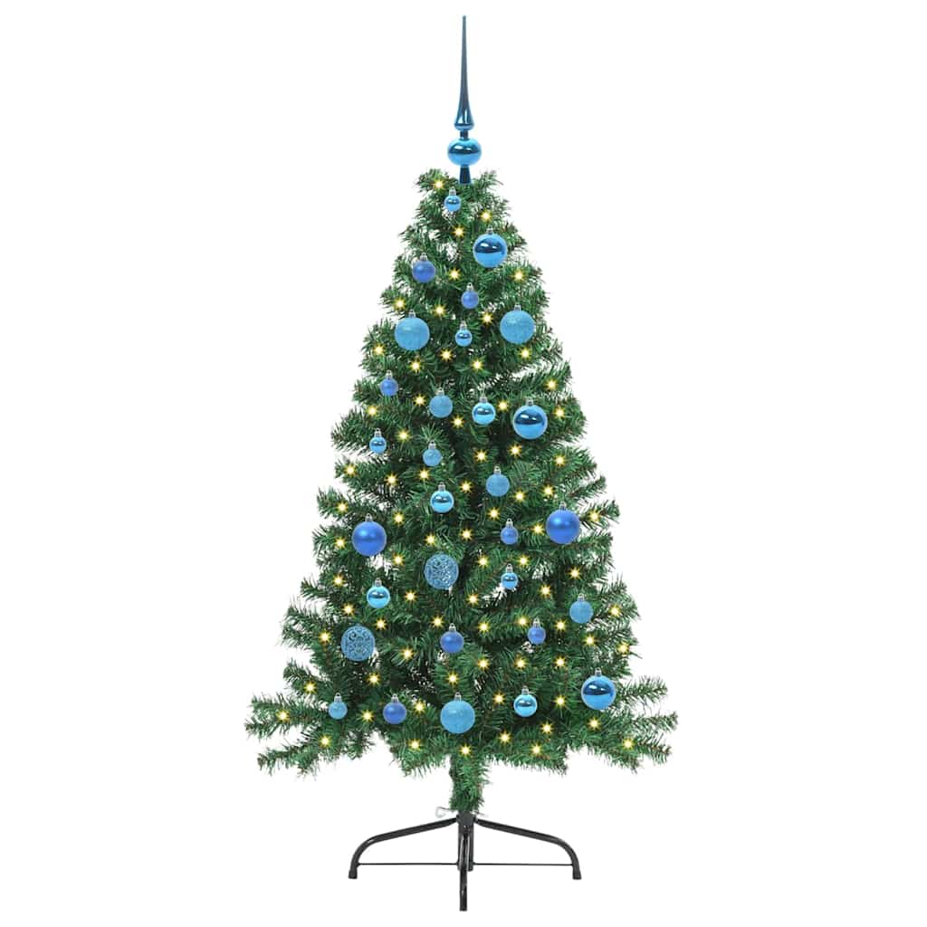 Vidaxx albero di Natale artificiale preilluminato con 150 LED verde 150 cm PVC