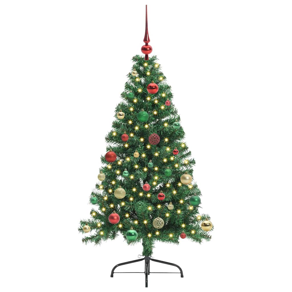 Vidaxl kunstmatig voorverlicht kerstboom met 150 led groen 150 cm pvc