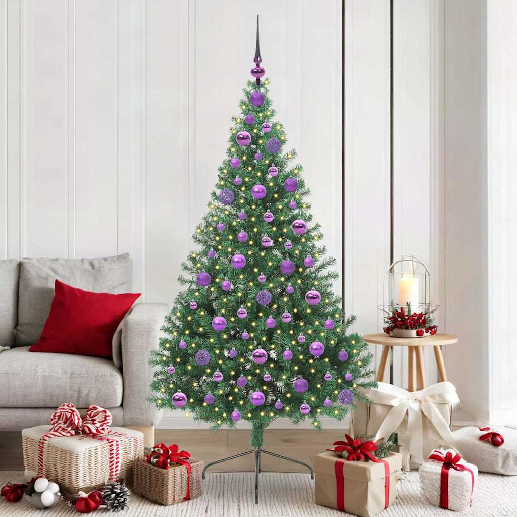 Vidaxx árbol de Navidad artificial preiluminado con 300 LED verde 180 cm PVC