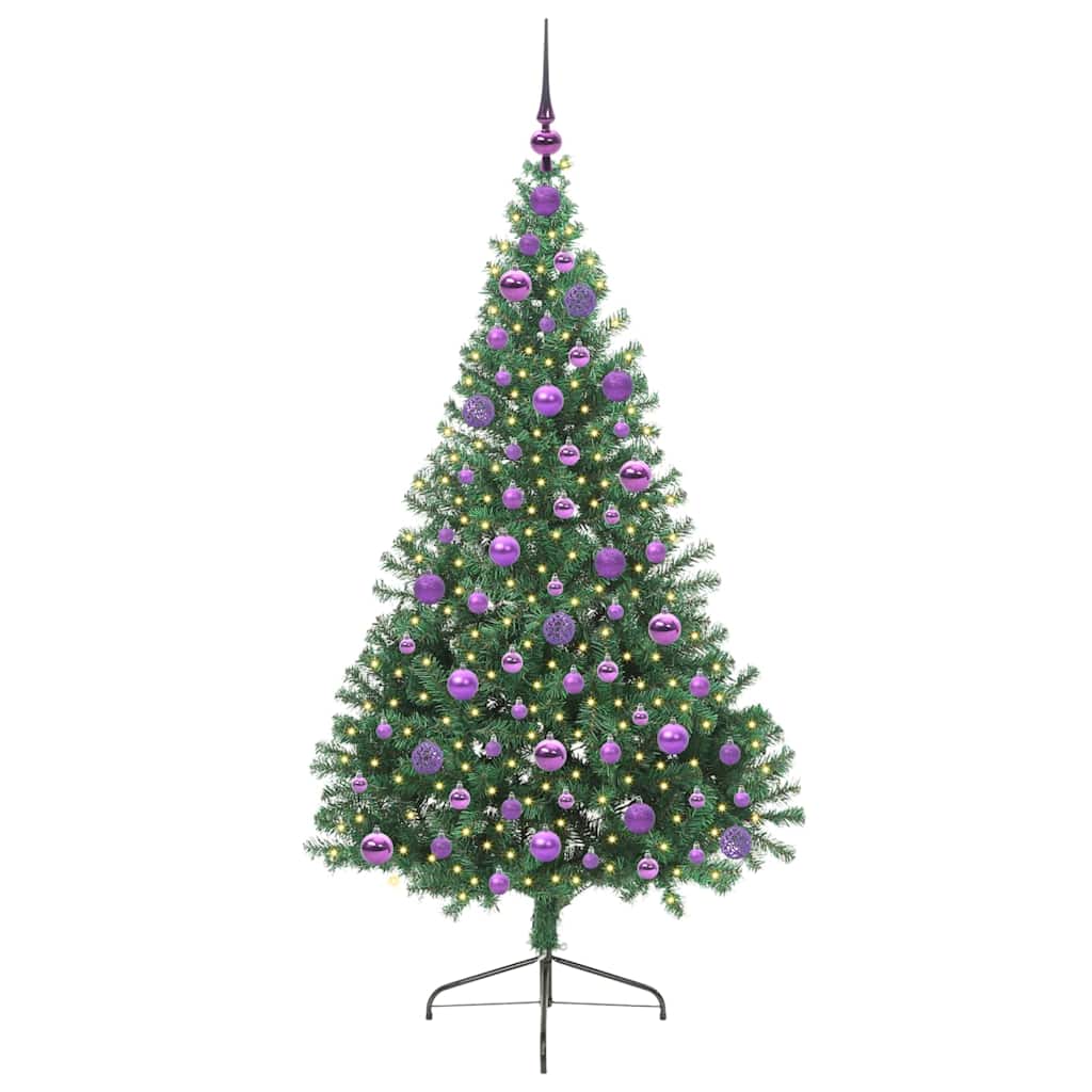 Vidaxx árbol de Navidad artificial preiluminado con 300 LED verde 180 cm PVC