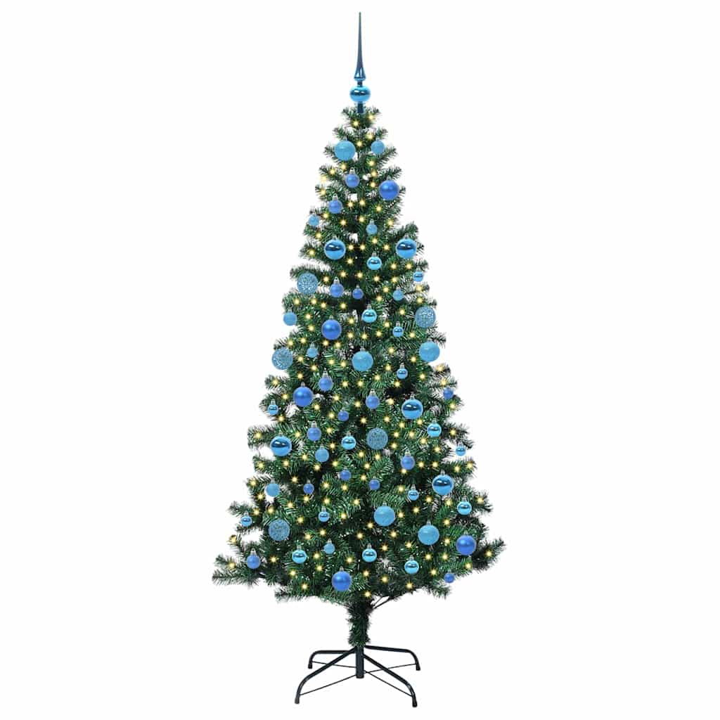 Vidaxx albero di Natale artificiale preilluminato con 300 LED verdi 180 cm in PVC