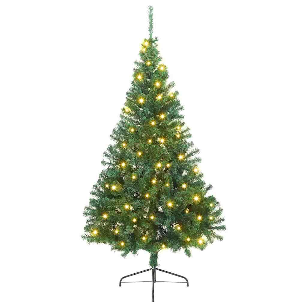 Vidaxl kunstmatig voorverlicht kerstboom met 300 led groen 210 cm pvc