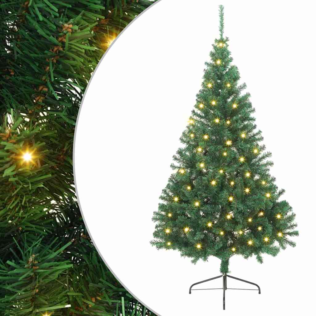 Vidaxx árbol de Navidad artificial preiluminado con 300 LED verde 240 cm PVC