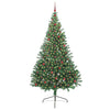 Vidaxx albero di Natale artificiale preilluminato con 300 LED verdi 240 cm in PVC
