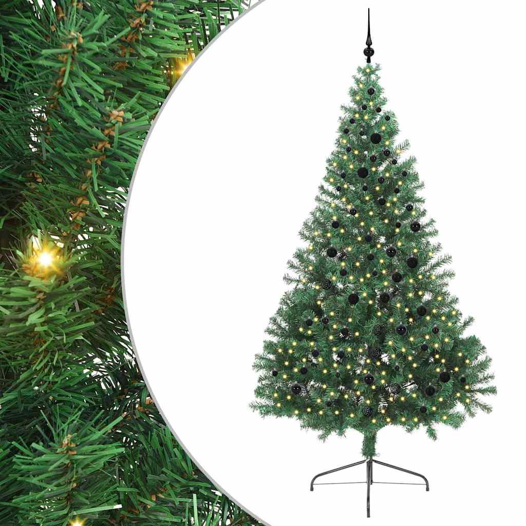 Vidaxx árbol de Navidad artificial preiluminado con 300 LED verde 240 cm PVC