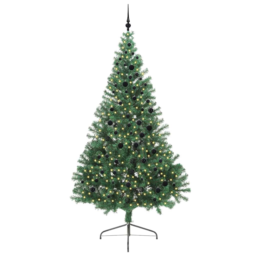 Vidaxx árbol de Navidad artificial preiluminado con 300 LED verde 240 cm PVC
