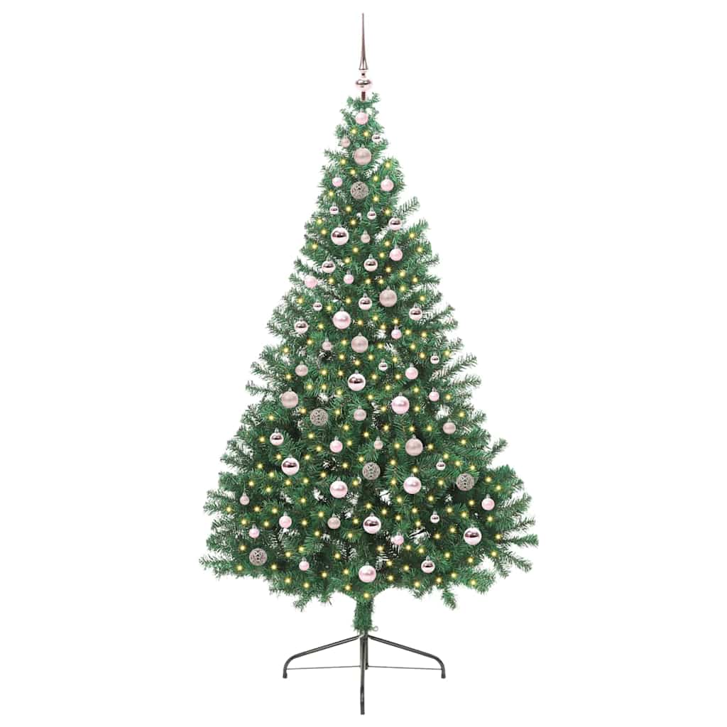 Vidaxx árbol de Navidad artificial preiluminado con 300 LED verde 240 cm PVC