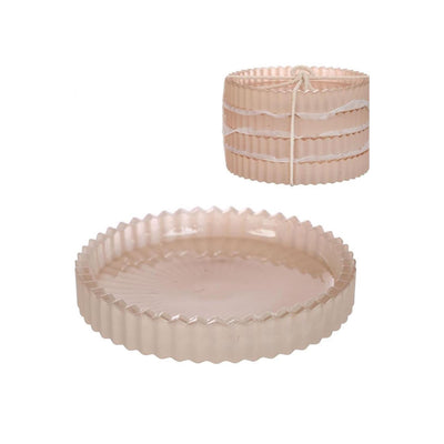 Ideas 4 seasons glazen schaaltjes kate ø10xh6,5cm mat crã¨me set 4