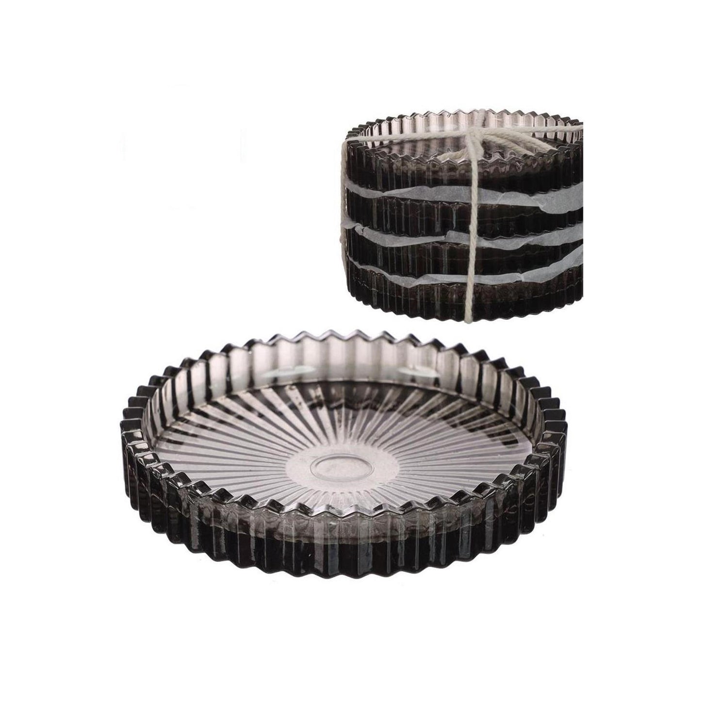 Idee per le stagioni ciotole in vetro grigio set da 4 ø10cm