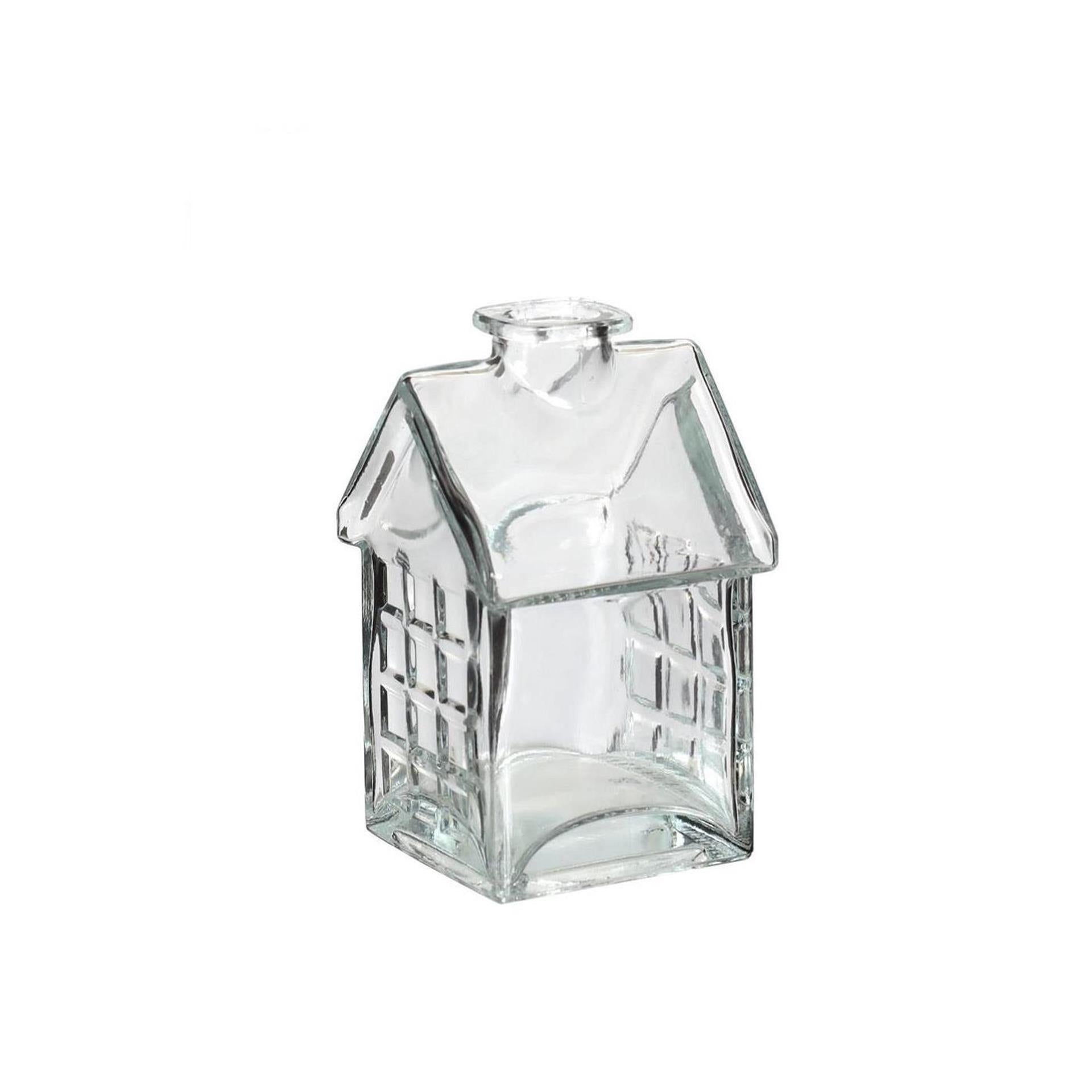 Ideas 4 seasons vaas glazenazen huisje 7x7,5xh12cm