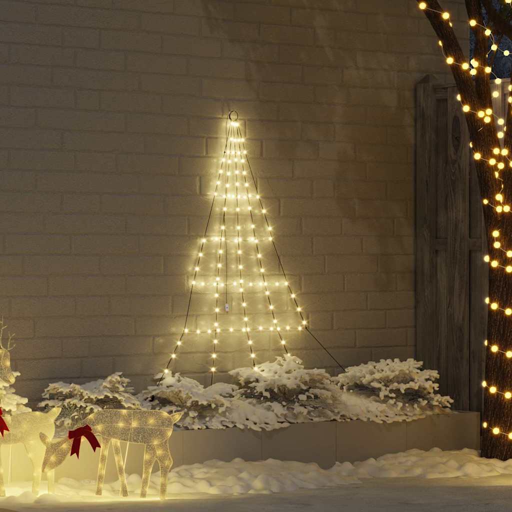 Vidaxl led kerstboom met grondspiesjes warmwit 182 cm metaal