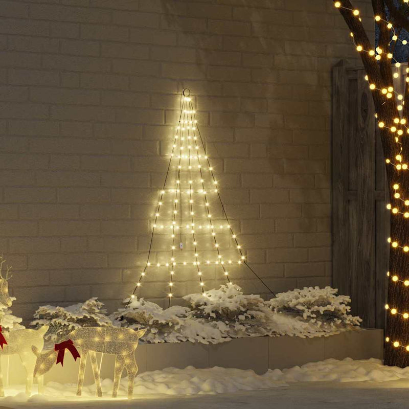 Vidaxl led kerstboom met grondspiesjes warmwit 182 cm metaal