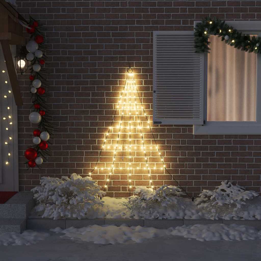 Vidaxl led kerstboom met grondspiesjes warmwit 182 cm metaal