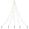 Vidaxl led kerstboom met grondspiesjes warmwit 182 cm metaal