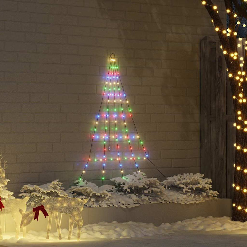 VidaXL Árbol de Navidad LED con pinchos molidos multicolor 182 cm metal