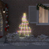VidaXL Árbol de Navidad LED con pinchos molidos multicolor 182 cm metal
