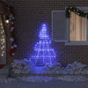 Vidaxl led kerstboom met grondspiesjes met 112 led blauw 182 cm metaal