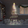 Vidaxl led kerstboom met grondspiesjes multikleur 306 cm metaal