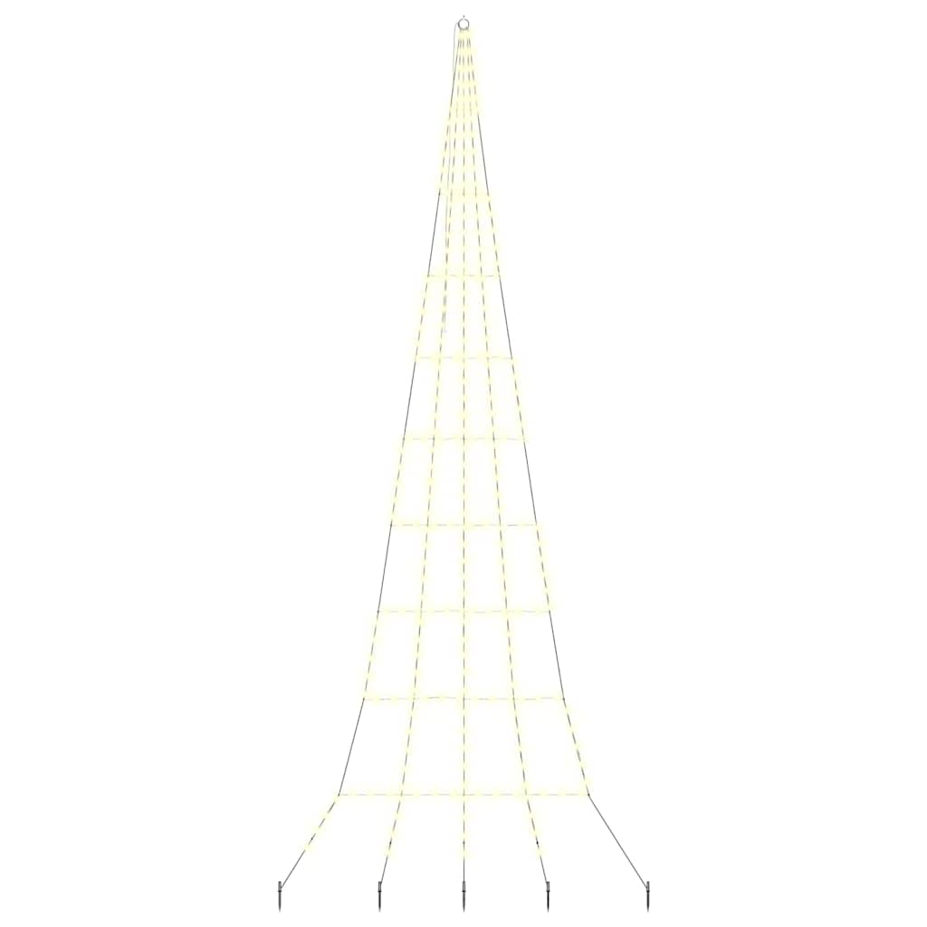 Vidaxl led kerstboom met grondspiesjes warmwit 511 cm metaal