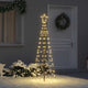 Vidaxl led kerstboom met grondspiesjes warmwit 250 cm ijzer