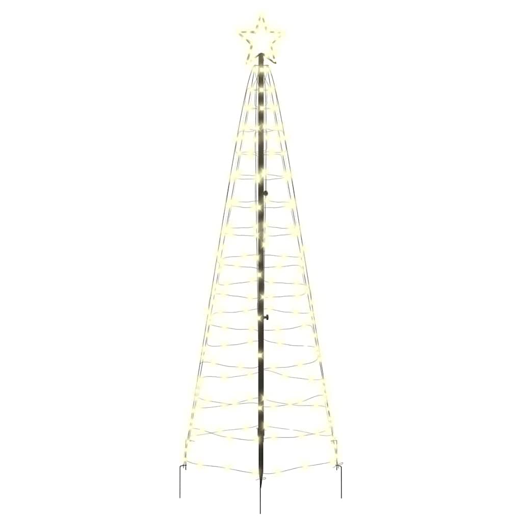 Vidaxl led kerstboom met grondspiesjes warmwit 250 cm ijzer