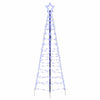 VidaXL Albero di Natale a LED con picchetti da terra con 390 LED blu in ferro da 250 cm