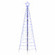 VidaXL Albero di Natale a LED con picchetti da terra con 390 LED blu in ferro da 250 cm