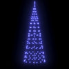 Vidaxl led kerstboom met grondspiesjes met 390 led blauw 250 cm ijzer
