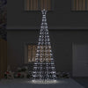 Vidaxl led kerstboom met grondspiesjes koudwit 400 cm ijzer
