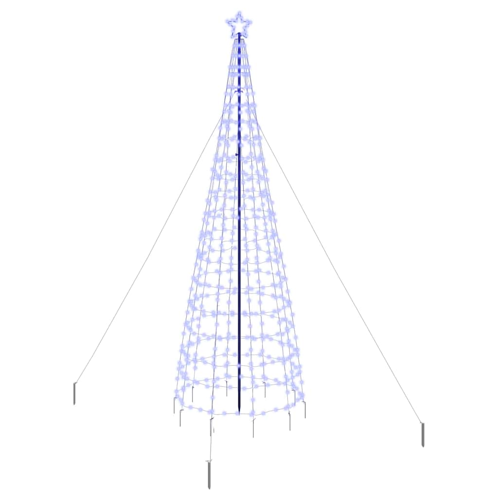 VidaXL Albero di Natale a LED con picchetti da terra con 800 LED blu in ferro da 400 cm