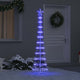 Vidaxl led kerstboom met 230 led blauw 51 x 51 x 190 cm metaal